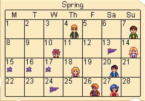 Spring calendar background
